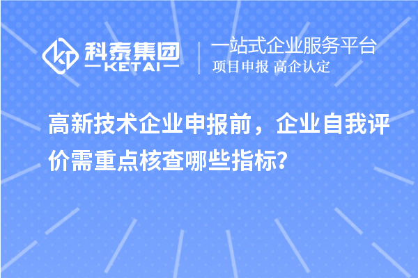 高新技术企业申报前，企业自我评价需重点核查哪些指标？