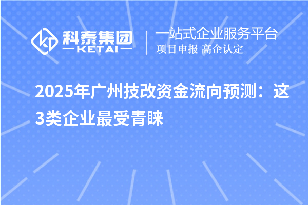 2025年广州技改资金流向预测:这3类企业最受青睐