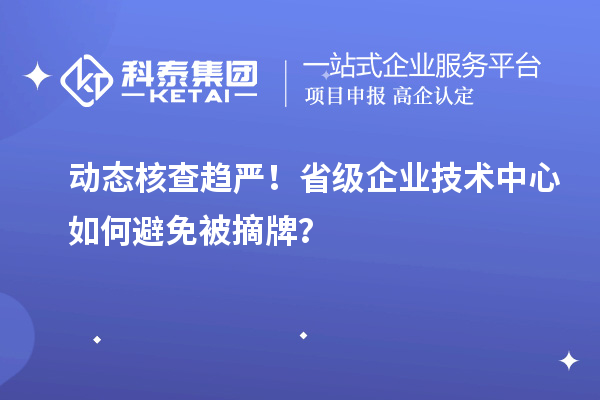 动态核查趋严！省级企业技术中心如何避免被摘牌？