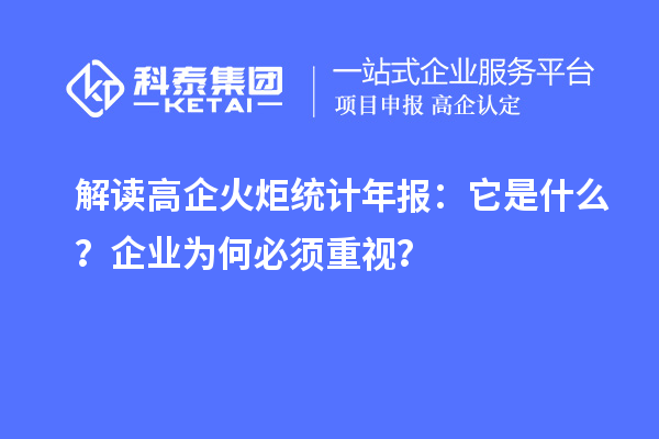 解读高企火炬统计年报：它是什么？企业为何必须重视？