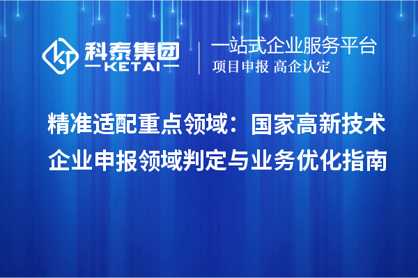 精准适配重点领域：国家高新技术企业申报领域判定与业务优化指南