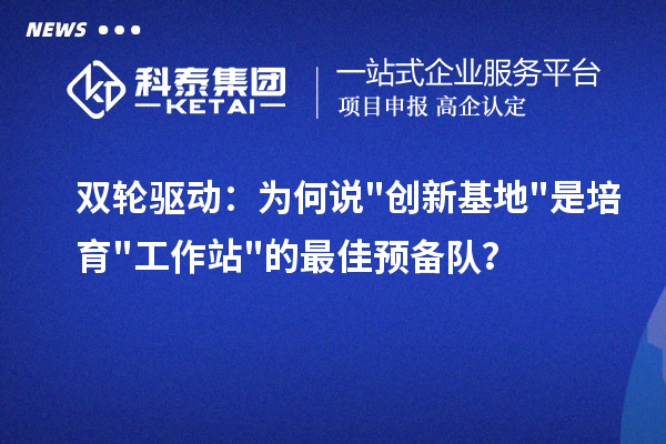 双轮驱动：为何说"创新基地"是培育"工作站"的最佳预备队？